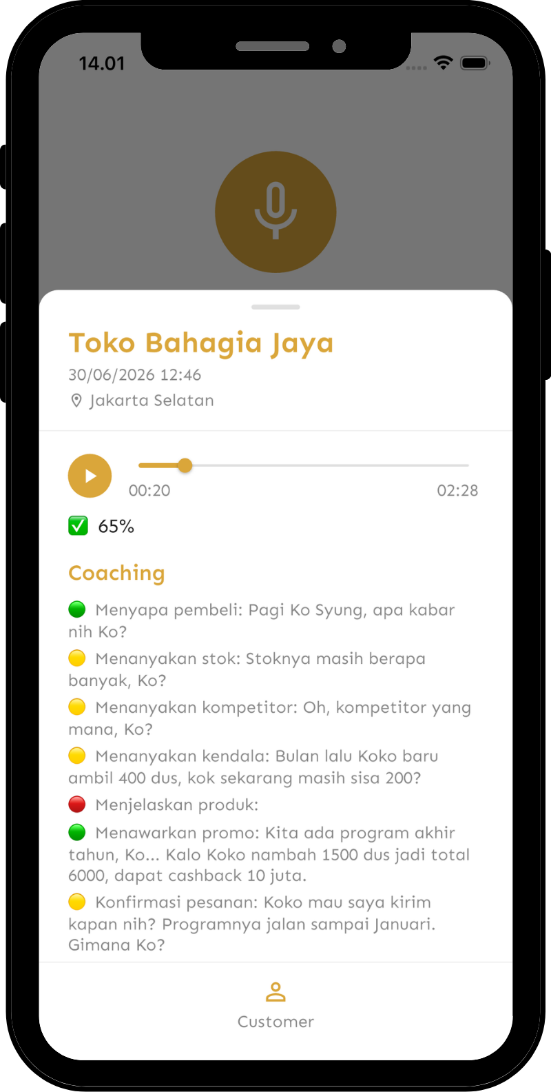 Winning Sales Playbook screenshot